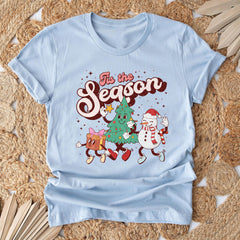 Sandjest Tis The Season Tshirt, Christmas Tshirt, Merry Christmas Tshirt, Christmas Tshirt, Women Christmas T-shirt, Christmas Tee Shirt