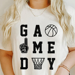 Sandjest Basketball T-Shirt Game Day Gift for Women Girl Friend Men Boy