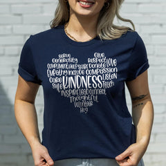 Sandjest Inspirational T-shirt Kindness Gift for Friends Women Men Girl Boy