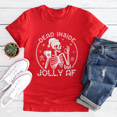 Sandjest Funny Skeleton T-shirt Christmas Gift for Cocoa Lover Friend Women
