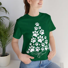 Sandjest Merry Christmas Paw T-Shirt Gift for Pet Lover Dog Mom