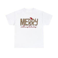 Sandjest Merry Christmas T-Shirt Leopard Style Christmas Family Shirt Holiday Gift for Women Girl