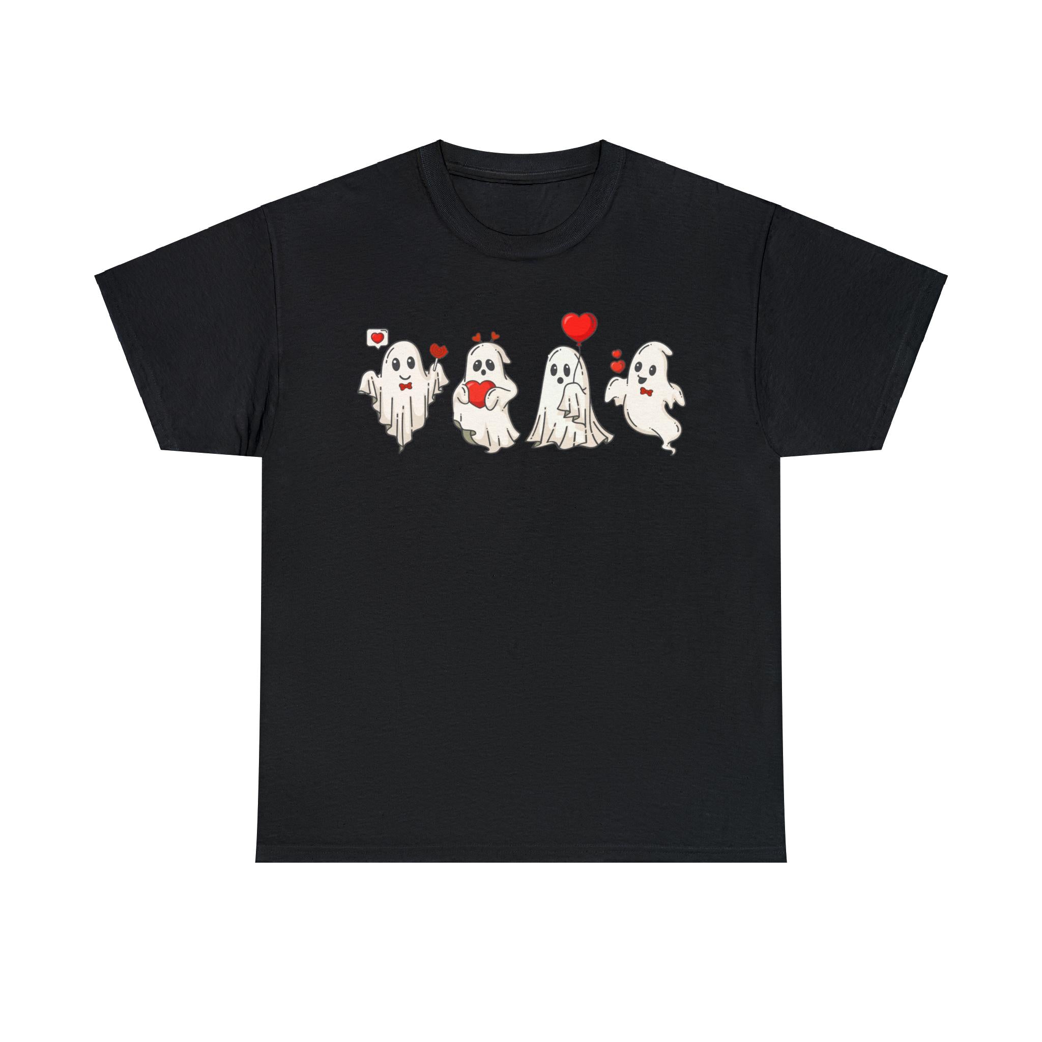 Sandjest Cute Valentine T-Shirt Funny Ghost Gifts for Women Girl Friends Wife