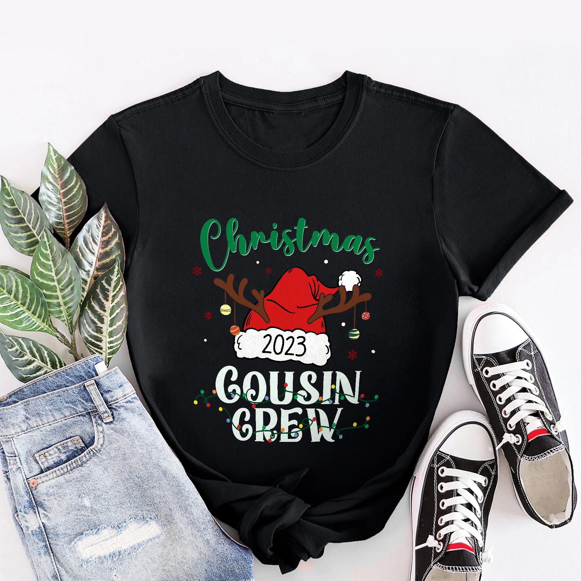Sandjest Christmas Tshirt Cousin Crew Gift for Women Girl Friend