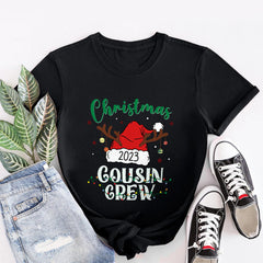 Sandjest Christmas Tshirt Cousin Crew Gift for Women Girl Friend
