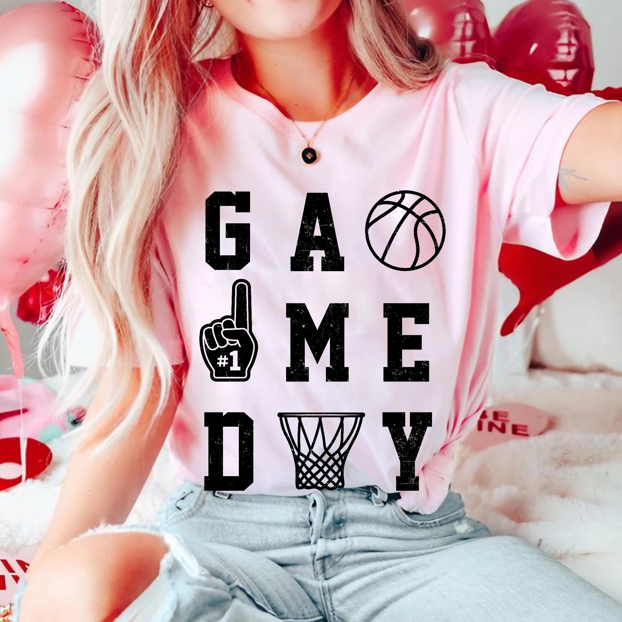 Sandjest Basketball T-Shirt Game Day Gift for Women Girl Friend Men Boy