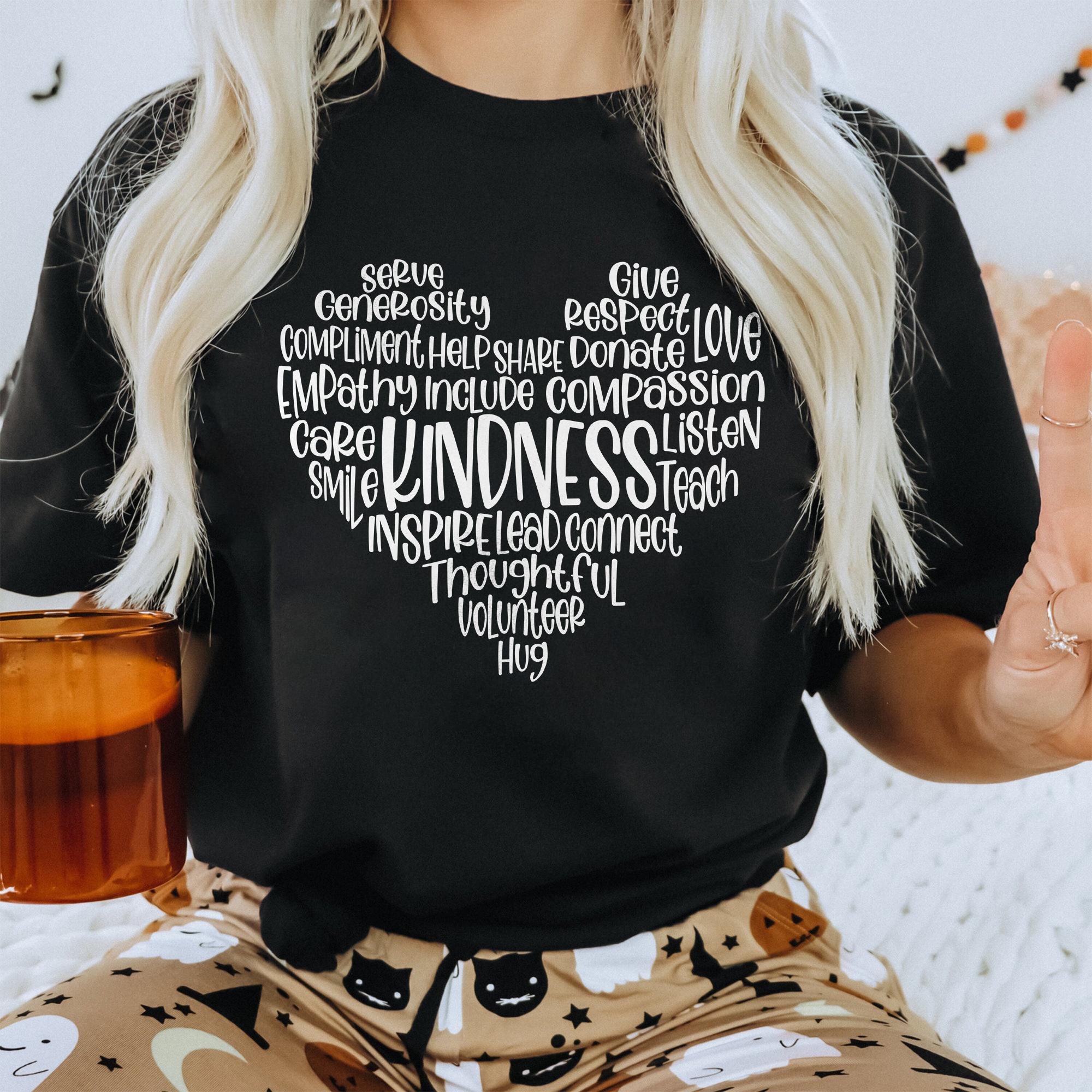 Sandjest Inspirational T-shirt Kindness Gift for Friends Women Men Girl Boy