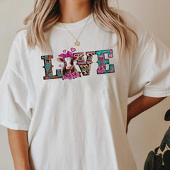 Sandjest T-shirt for Cow Lovers Valentine Gift for Women Girl Friends