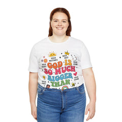 Sandjest Christian Inspirational T-Shirt God Is So Much Bigger Gift for Women Girl Friend