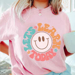 Sandjest Teacher T-Shirt Let¡¯s Learn Today Gift for Women Kindergarten Teacher