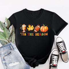 Sandjest Football Shirt, Tis The Season Shirt, Pumpkin Shirt, Football Shirt For Women, Thanksgiving Shirt, Fall Season Shirt, Cute Pumpkin Shirt
