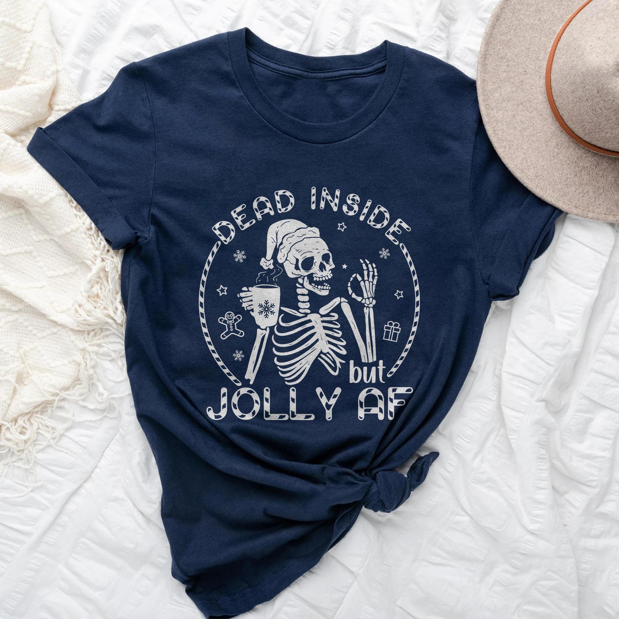 Sandjest Funny Skeleton T-shirt Christmas Gift for Cocoa Lover Friend Women