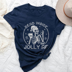 Sandjest Funny Skeleton T-shirt Christmas Gift for Cocoa Lover Friend Women