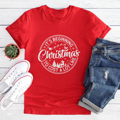 Sandjest It's Beginning To Cost A Lot Like Christmas Tshirt, Christmas Santa Shirt, Funny Christmas Holiday Tee, Christmas Celebration Gift