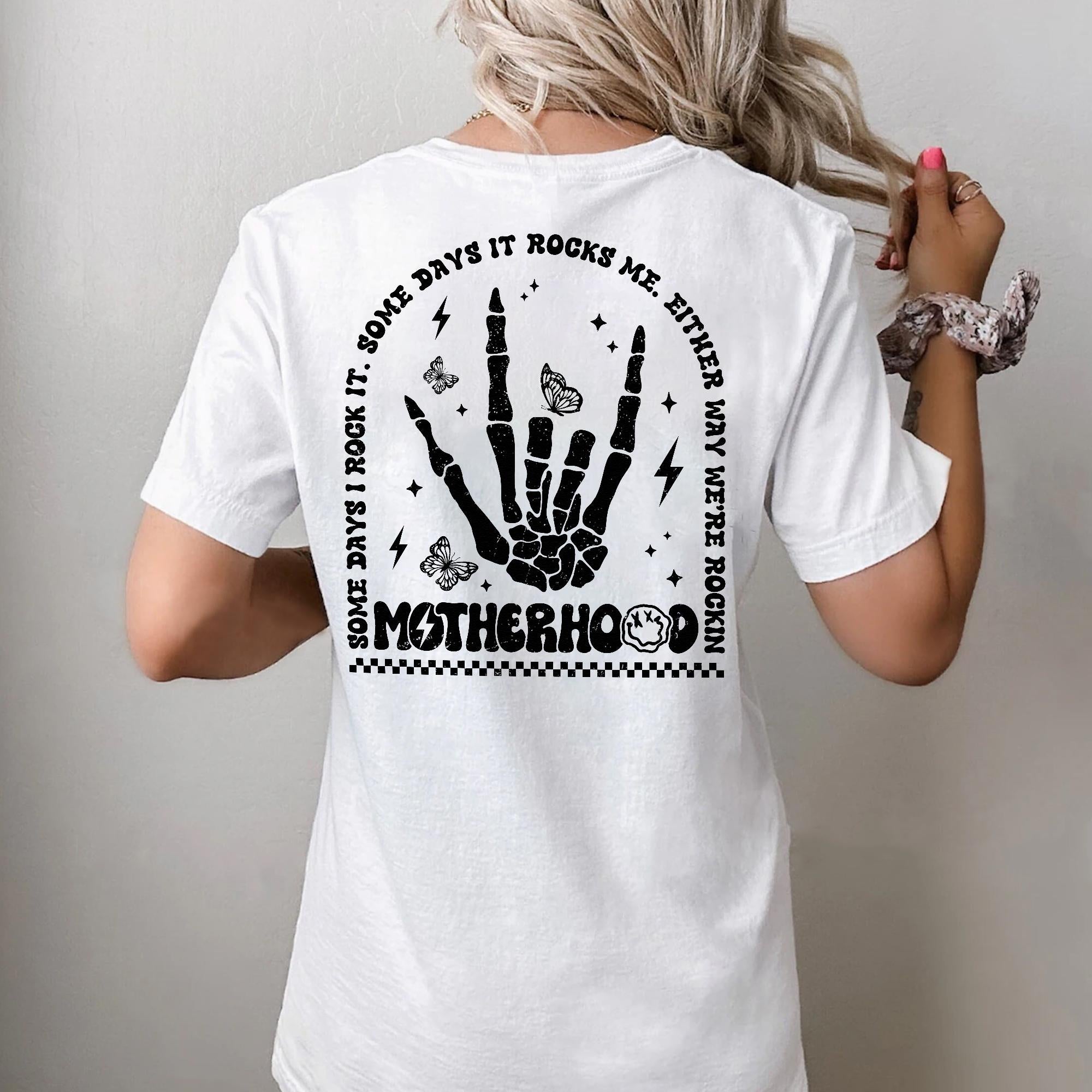 Sandjest Mom T-Shirt Either Way We??re Rockin Motherhood Gift for Women Mother