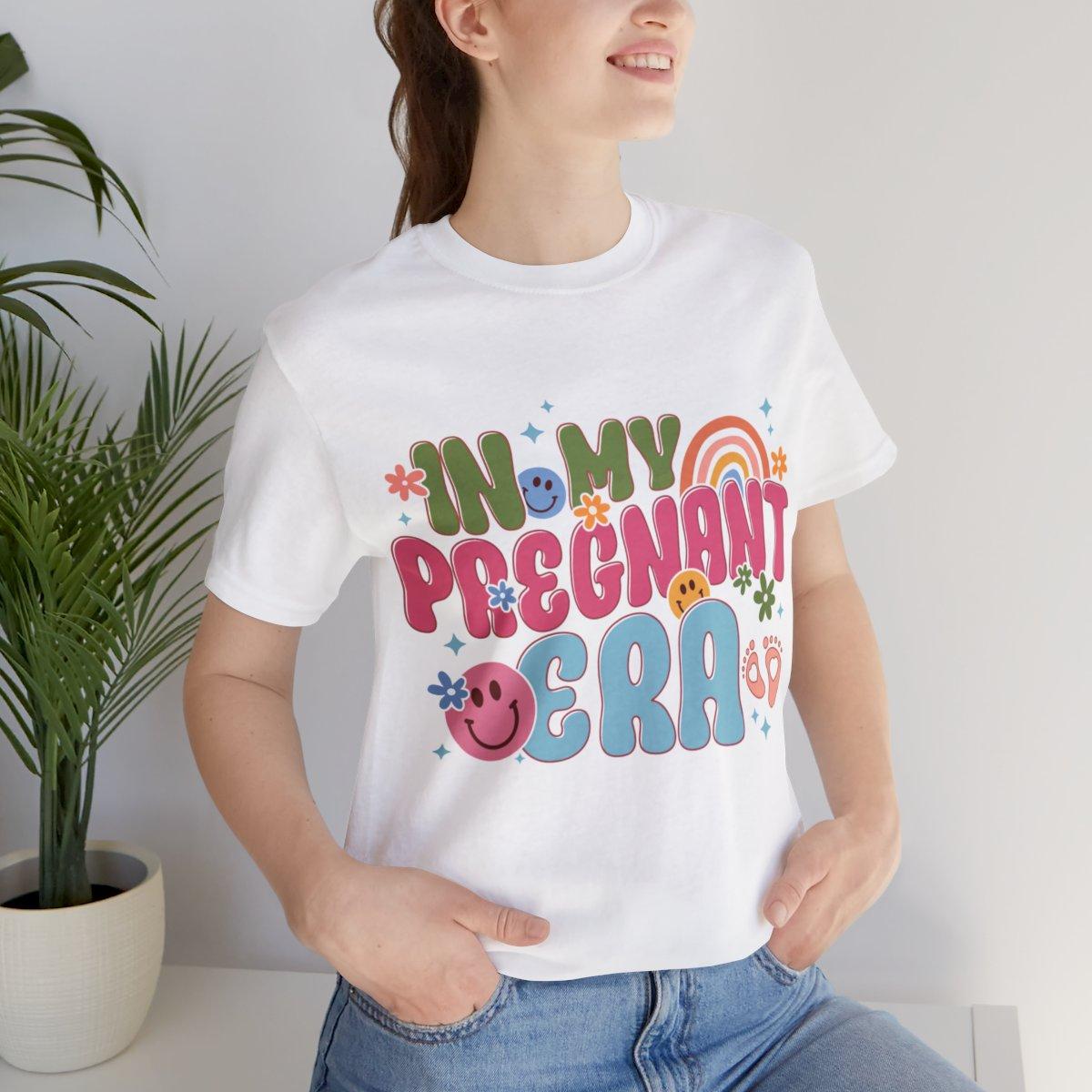 Sandjest Pregnant T-Shirt in My Pregnant Era Gift for Women Girl Friend