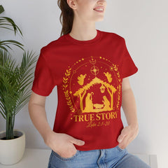 Sandjest True Story Nativity Christmas Tshirt, Christmas Jesus Shirt, Nativity Christmas T-Shirt, True Story Shirt, Christmas Christian Gifts