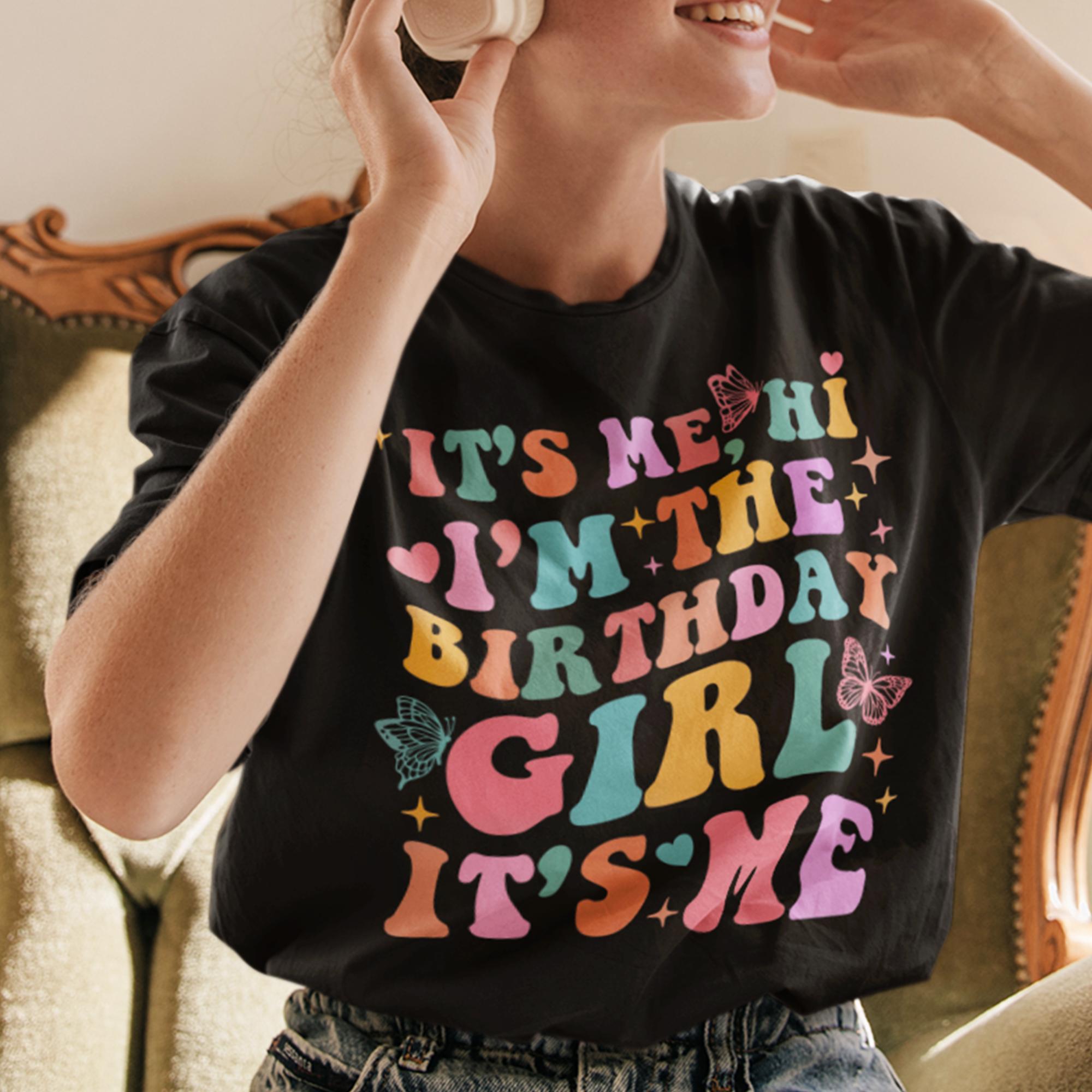 Sandjest Birthday T-Shirt I’m the Birthday Girl It’s Me Groovy Style Gift for Women Girl Friend