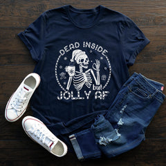 Sandjest Funny Skeleton T-shirt Christmas Gift for Cocoa Lover Friend Women