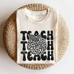 Sandjest Teacher T-Shirt Leopard Pattern Gift for Women Girl Friends