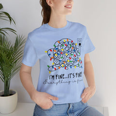 Sandjest Funny T-Shirt Everything Is Fine Gift for Women Girl Friend