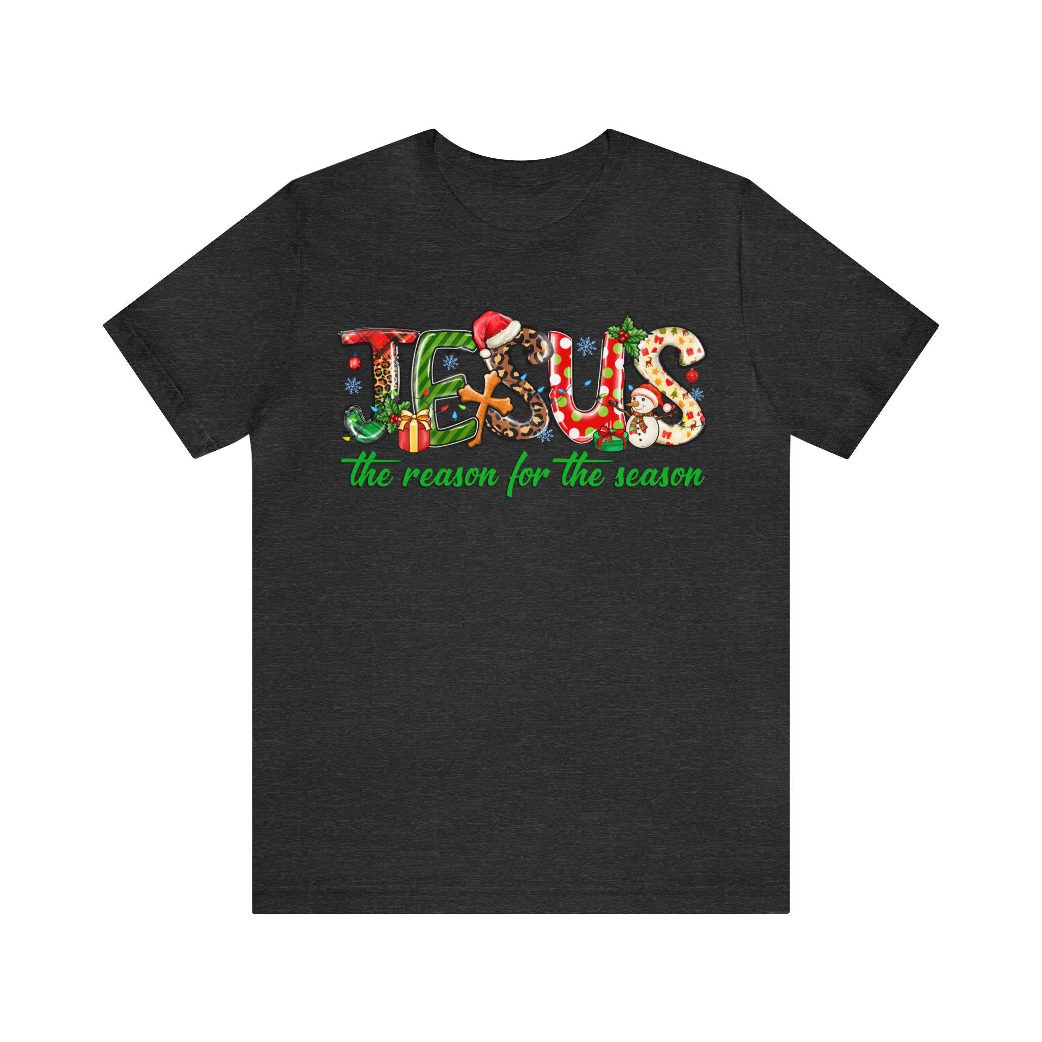 Sandjest Christmas T-Shirt Jesus the Reason for the Season Gift for Women Friend Xmas Gifts Idea