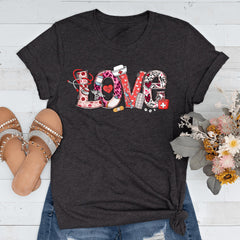 Sandjest Valentine T-shirt for Nurse Gift for Nurses Doctors Pharmacist