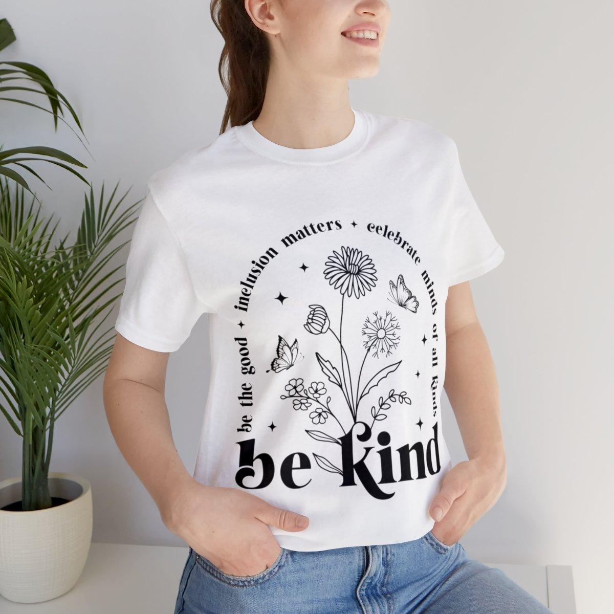 Sandjest Inspirational T-Shirt Celebrate Minds of All Kinds Be Kind Gift for Women Girl Friends