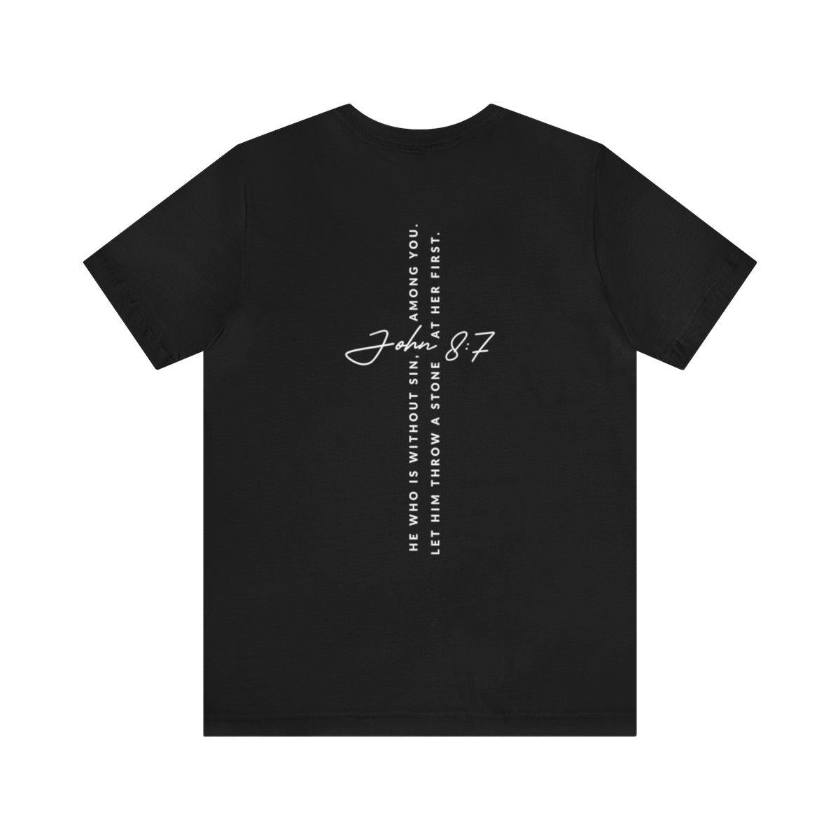 Sandjest Christian T-Shirt Let Him Throw a Stone at Her First Gift for Women Girl Friends
