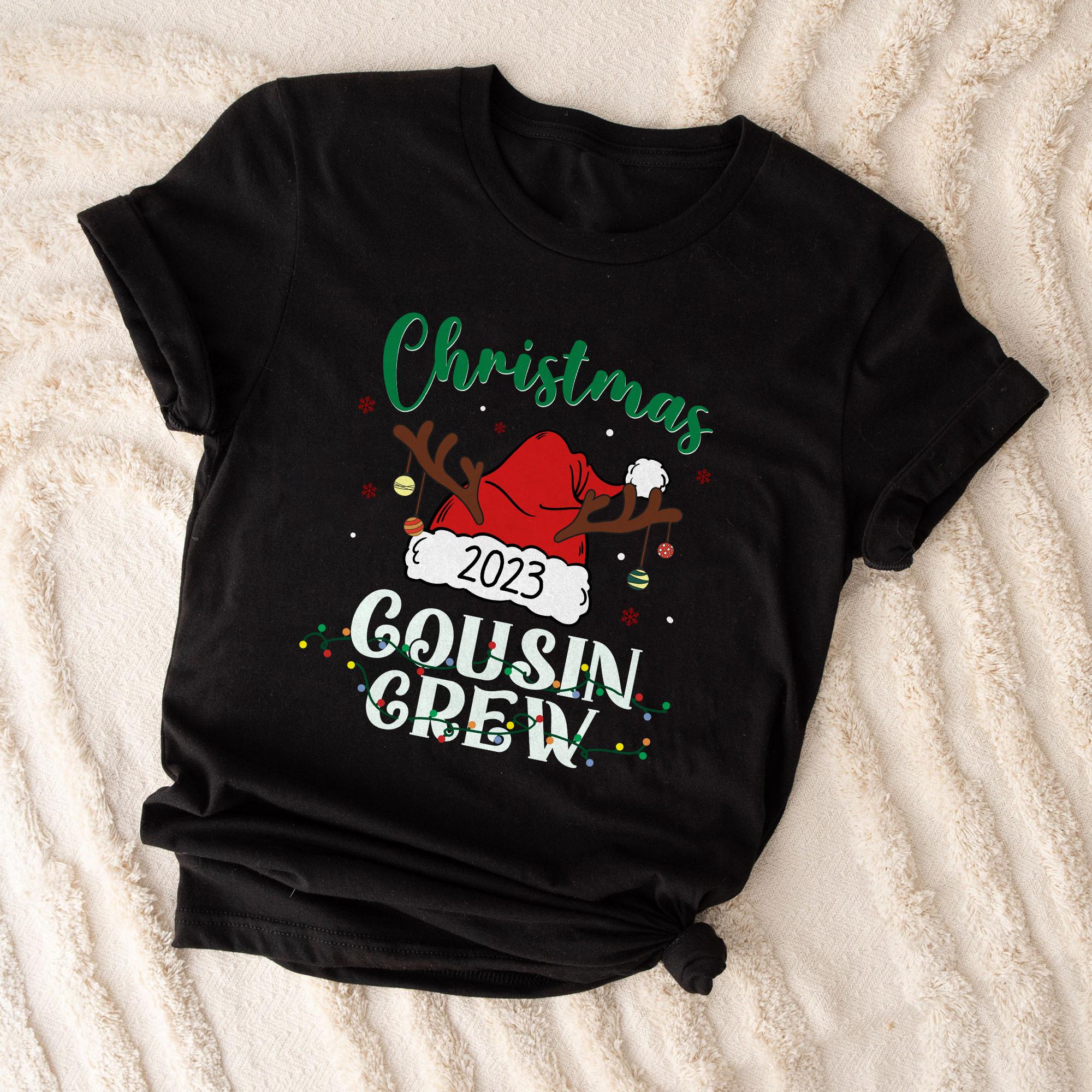 Sandjest Christmas Tshirt Cousin Crew Gift for Women Girl Friend