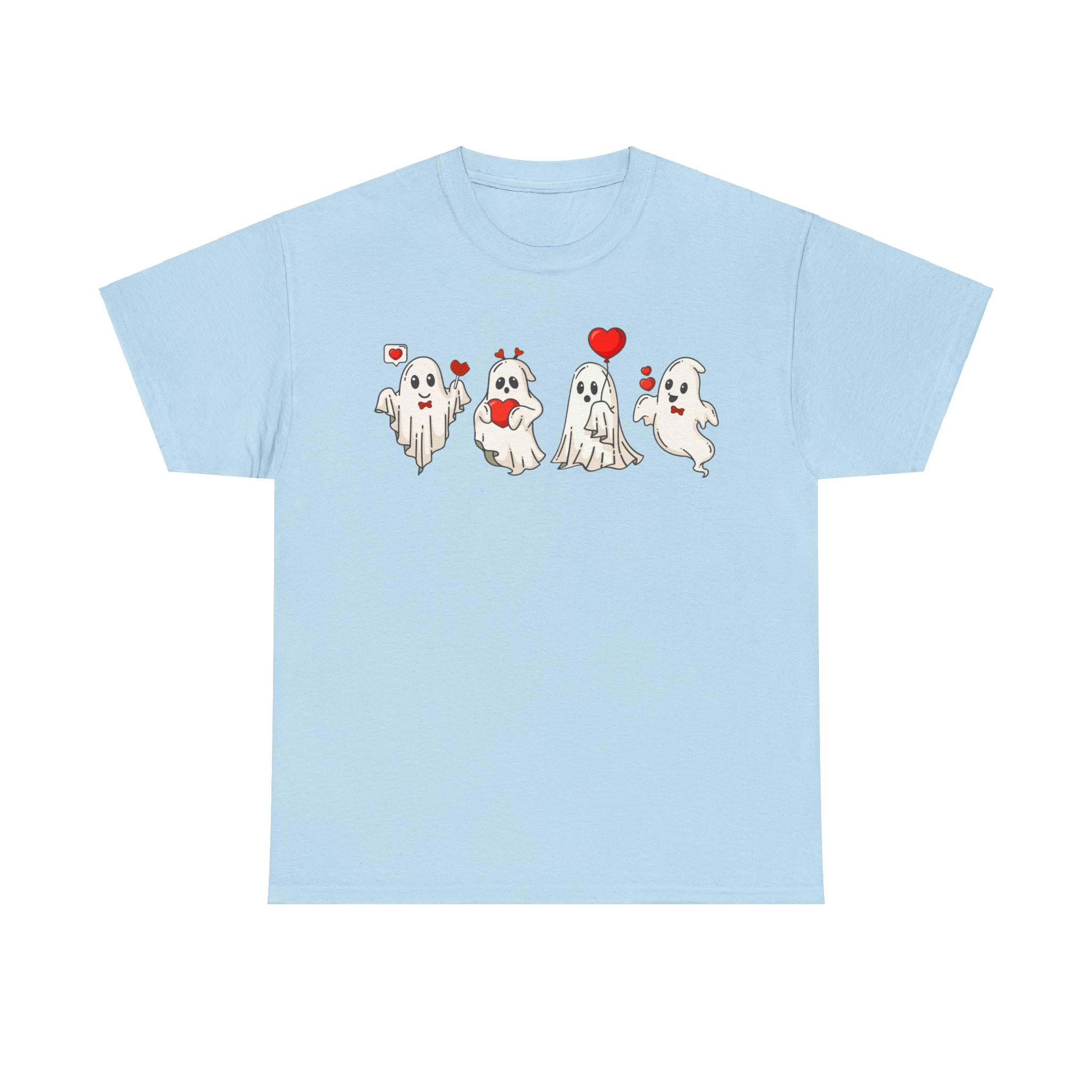 Sandjest Cute Valentine T-Shirt Funny Ghost Gifts for Women Girl Friends Wife