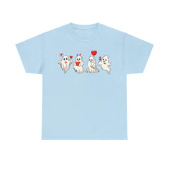 Sandjest Cute Valentine T-Shirt Funny Ghost Gifts for Women Girl Friends Wife