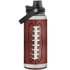 SANDJEST Football Water Bottle 32oz Stainless Steel Insulated Bottles for Men Boys Sports Lovers Fan Players Coach - Softball Gifts for Birthday Christmas
