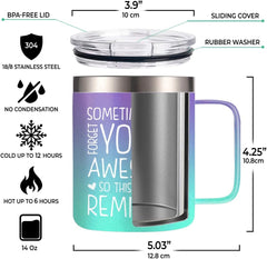 SANDJEST 14oz Coffee Mugs for Women Inspirational Gifts For Her Insulated Coffee Mug with Handle, Travel Coffee Mug Gift Idea for Birthday, Mother's Day