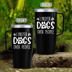 Black Dog Curved Tumbler with Handle 20oz