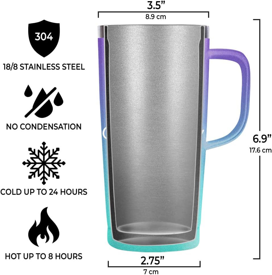 SANDJEST 20oz Travel Tumbler With Handle Inspirational Gift For Women, Colleagues, Mom, Motivation Gift Idea for Mother's Day, Birthday Gifts For Her