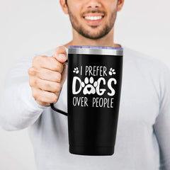 Black Dog Curved Tumbler with Handle 20oz