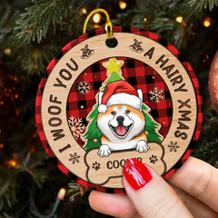 A Hairy Xmas Christmas Gift For Dog Lovers Personalized Ornament