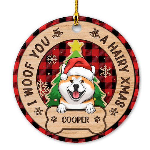 A Hairy Xmas Christmas Gift For Dog Lovers Personalized Ornament