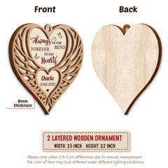 Always On Our Mind Forever In Our Hearts Personalized Ornament