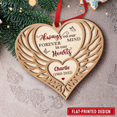 Always On Our Mind Forever In Our Hearts Personalized Ornament