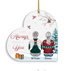 Always With You Memorial Heart Personalized Ornament