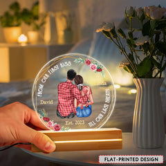 Anniversary Gift Couple From First Kiss Personalized Led Night Light