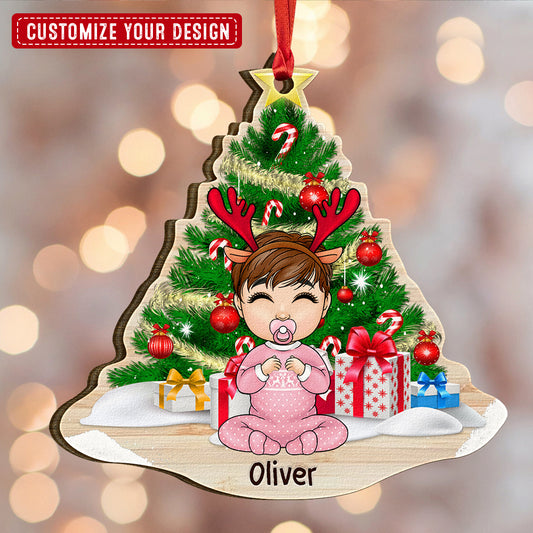 Cute Christmas Baby Personalized Ornament