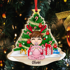 Cute Christmas Baby Personalized Ornament