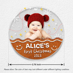 Baby First Christmas Personalized Ornament with Baby Photo