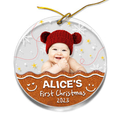 Baby First Christmas Personalized Ornament with Baby Photo