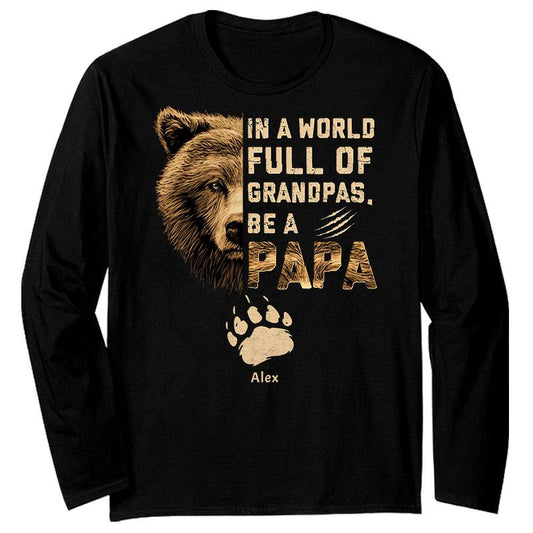Be A Papa Bear Personalized Shirt