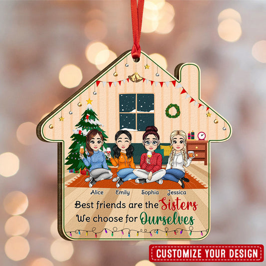 Best Friends Are Sisters We Choose Personalized Ornament
