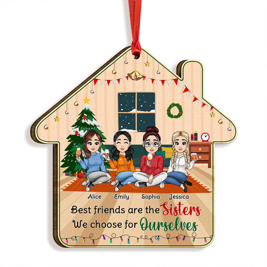 Best Friends Are Sisters We Choose Personalized Ornament